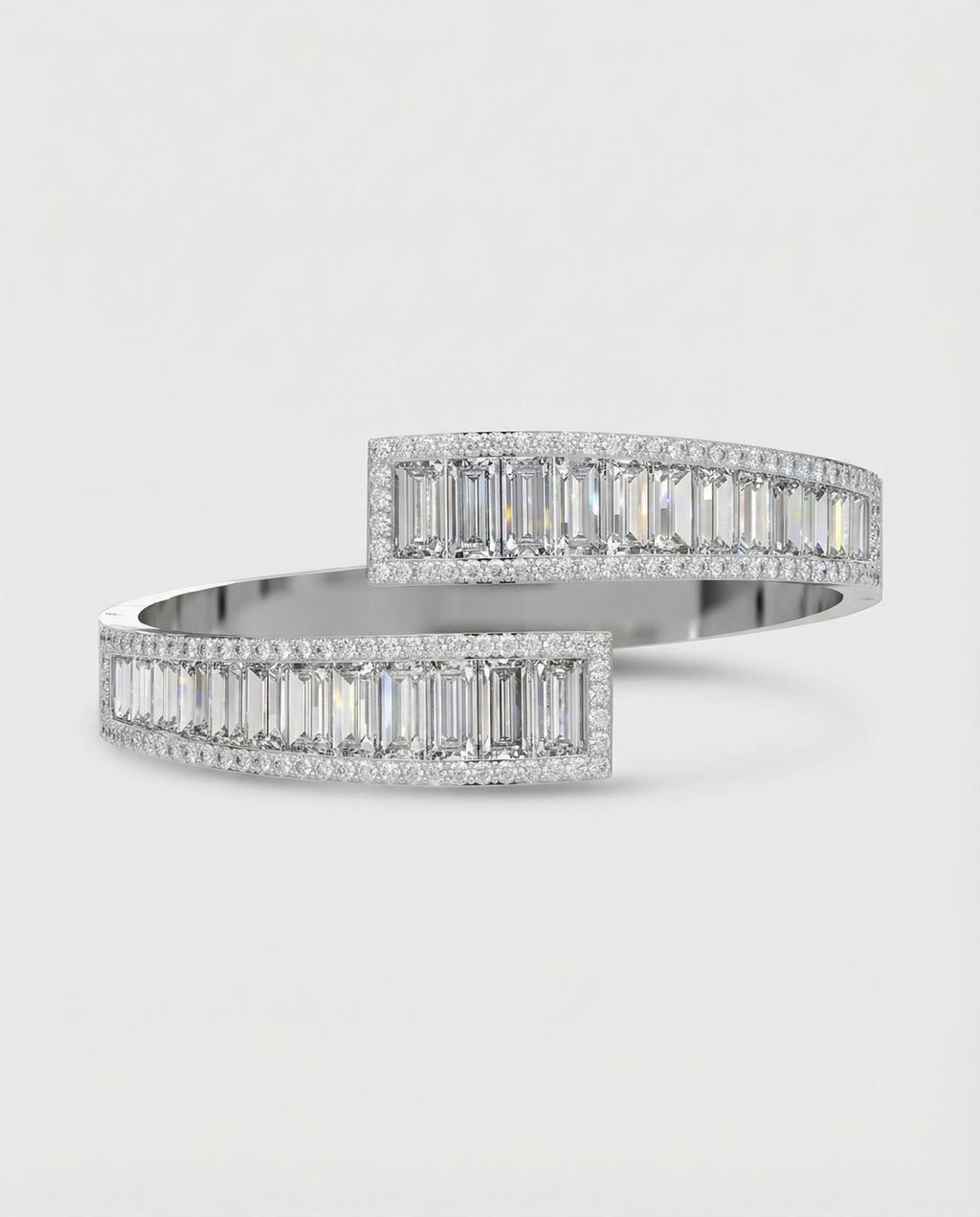 Ast Luminous Wrap Bangle - White Gold