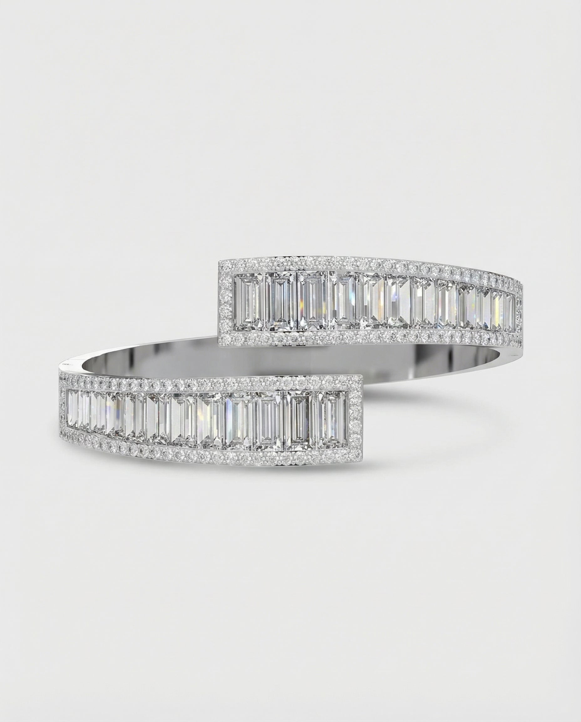 Ast Luminous Wrap Bangle - White Gold
