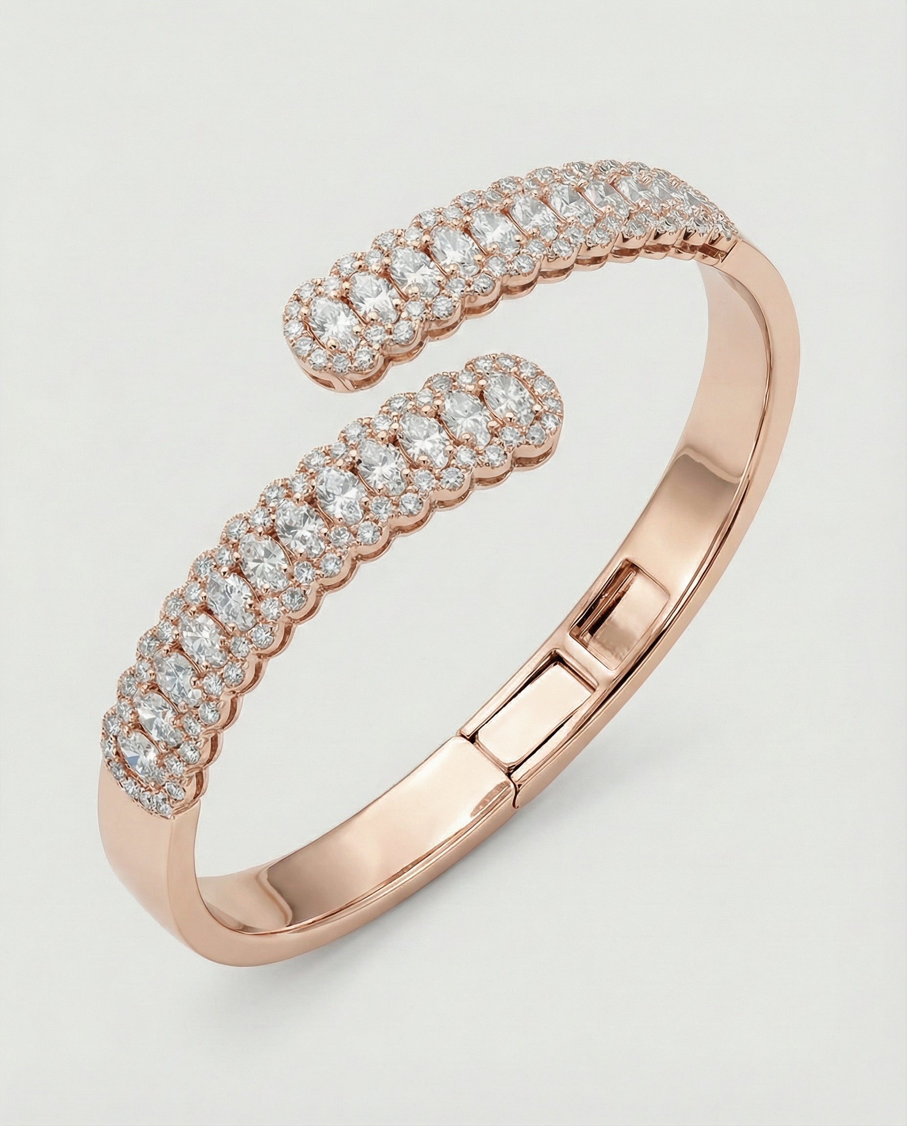 The Aurora Wrap Bangle - Rose Gold