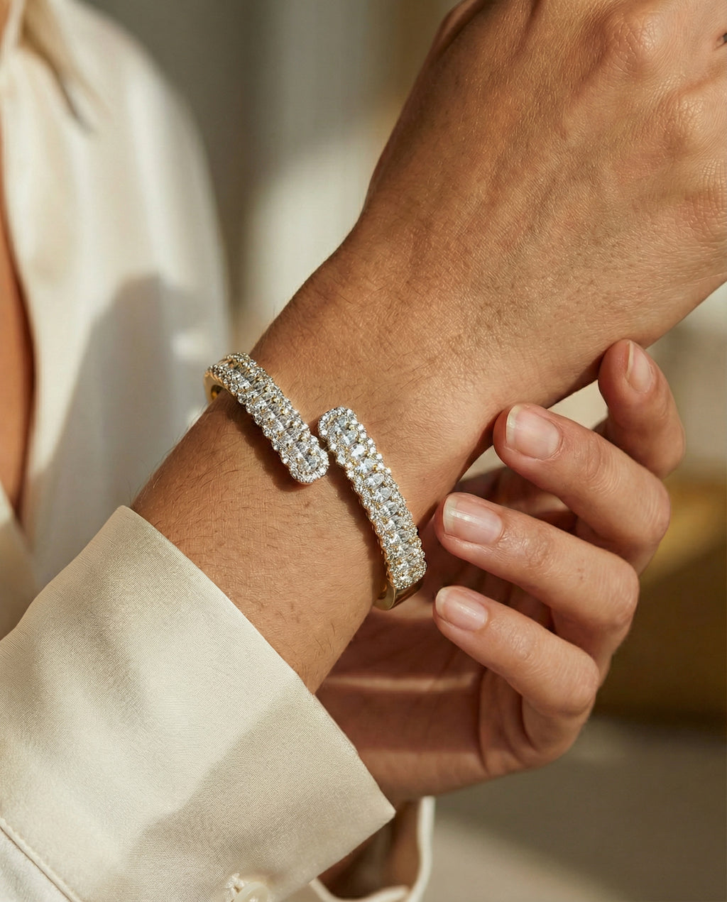 The Aurora Wrap Bangle - Yellow Gold