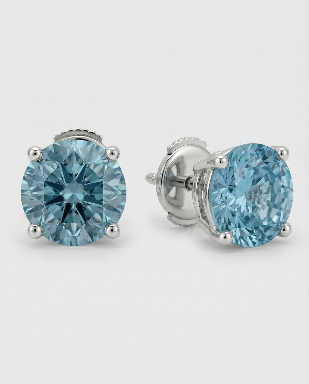 Azure Brilliance Diamond Studs - White Gold