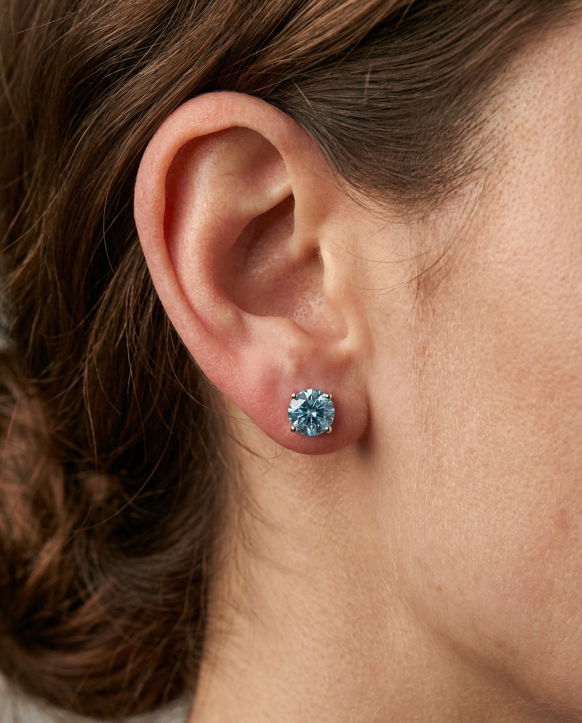 Azure Brilliance Diamond Studs - White Gold