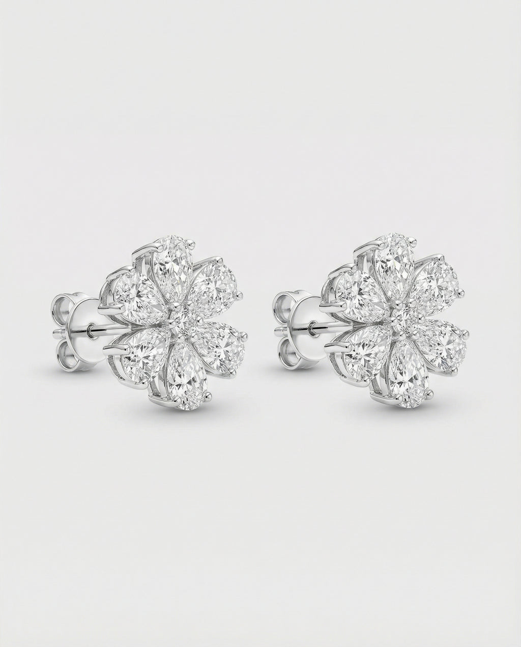 Ast Diamond Bloom Studs - White Gold