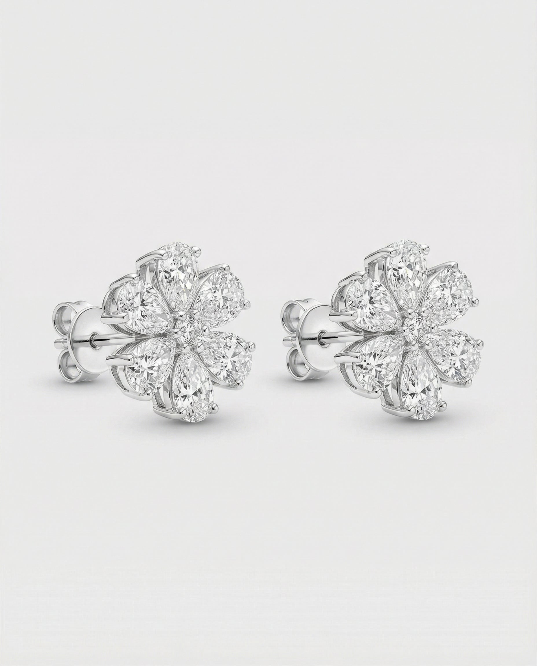 Ast Diamond Bloom Studs - White Gold