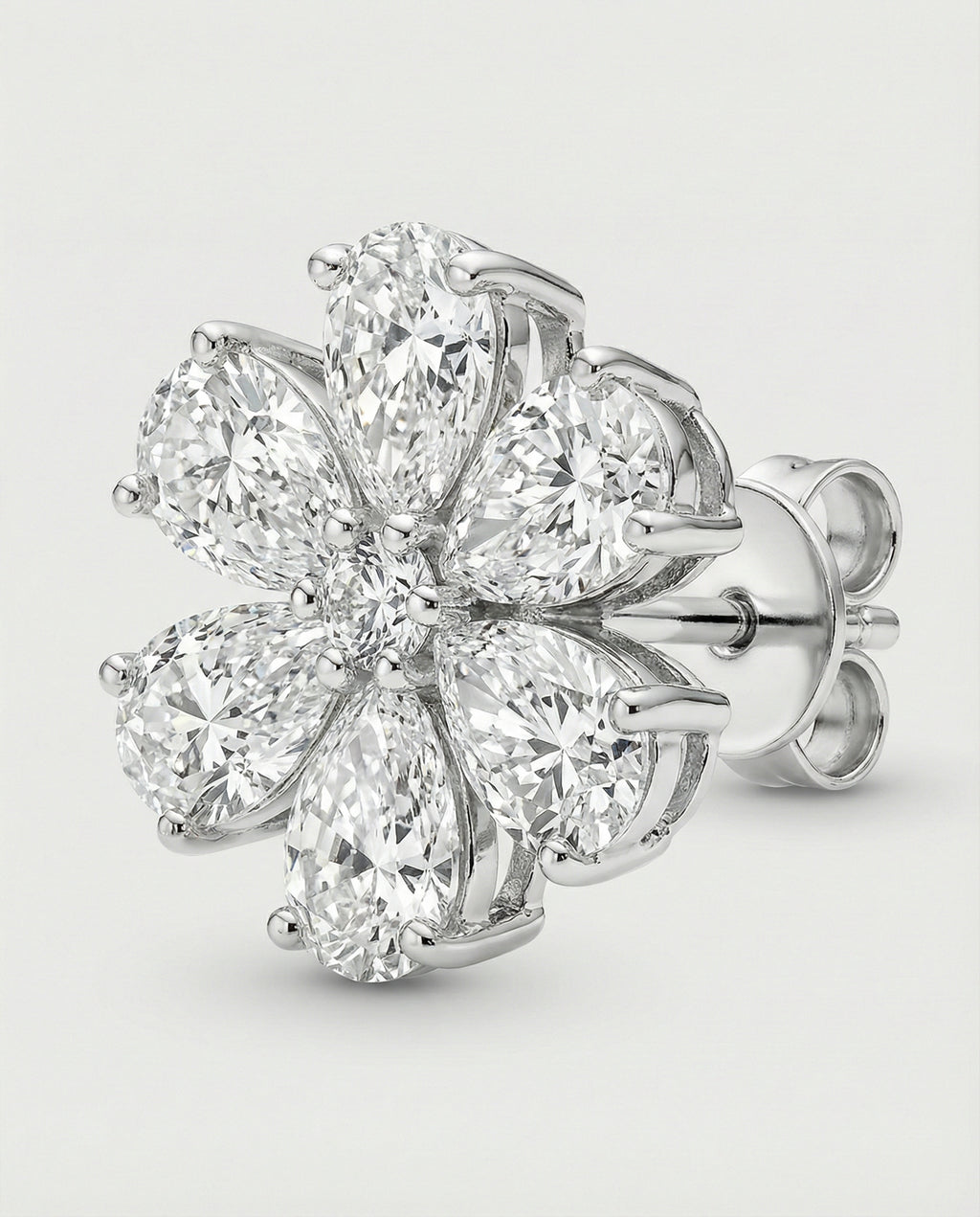 Ast Diamond Bloom Studs - White Gold
