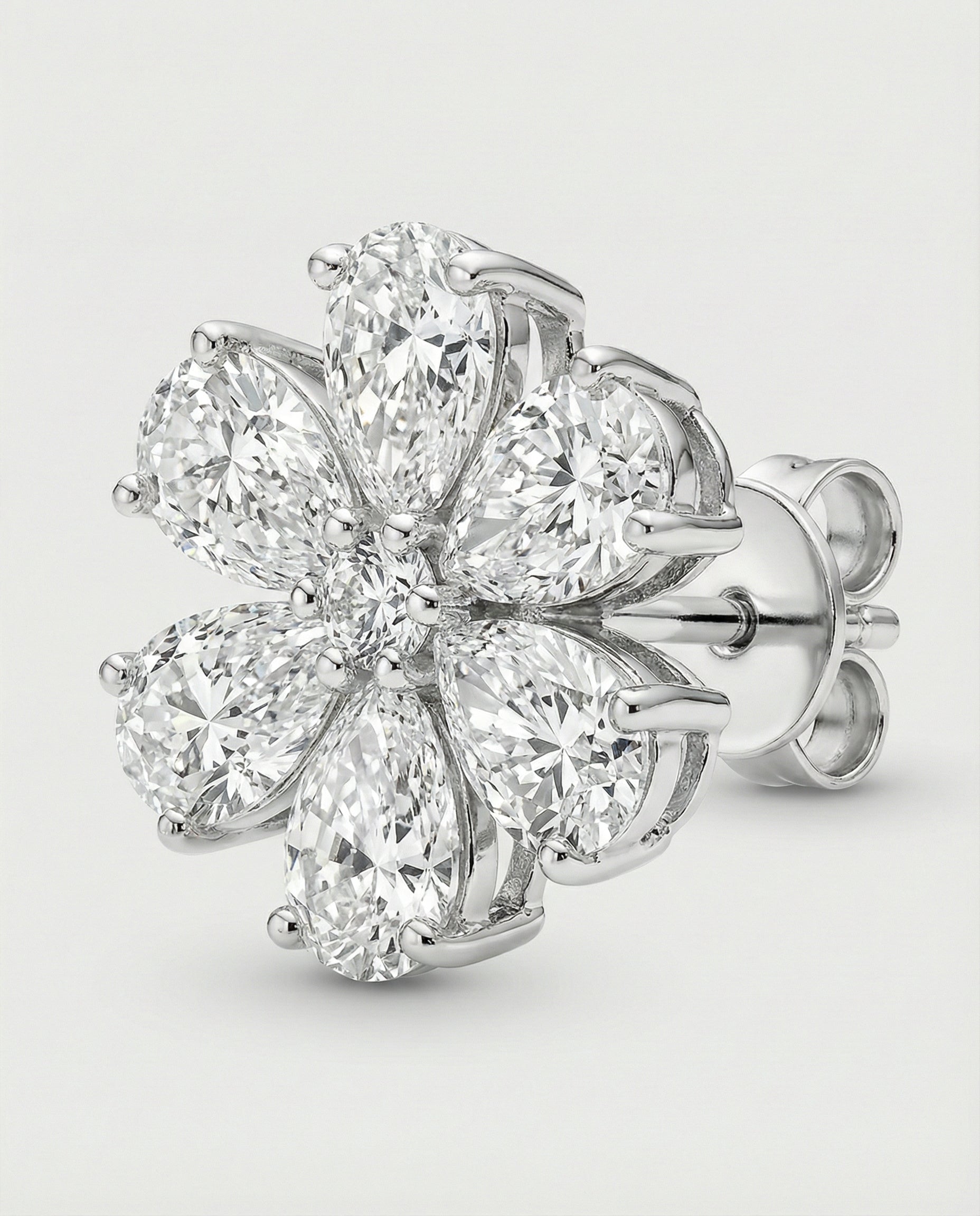 Ast Diamond Bloom Studs - White Gold