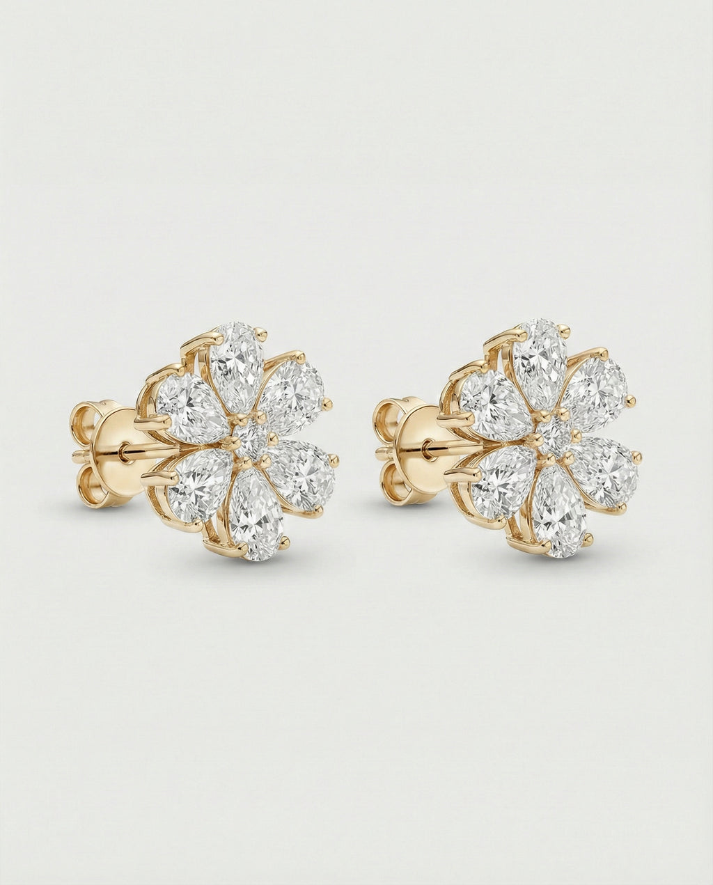 Ast Diamond Bloom Studs - Yellow Gold