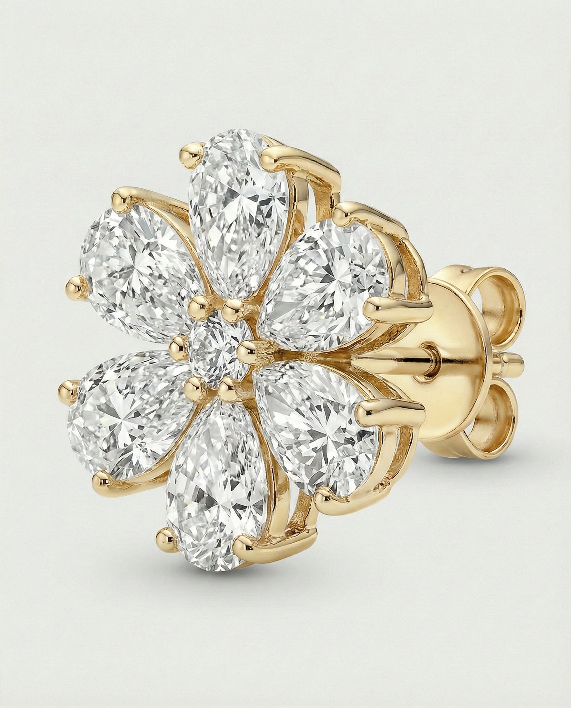 Ast Diamond Bloom Studs - Yellow Gold