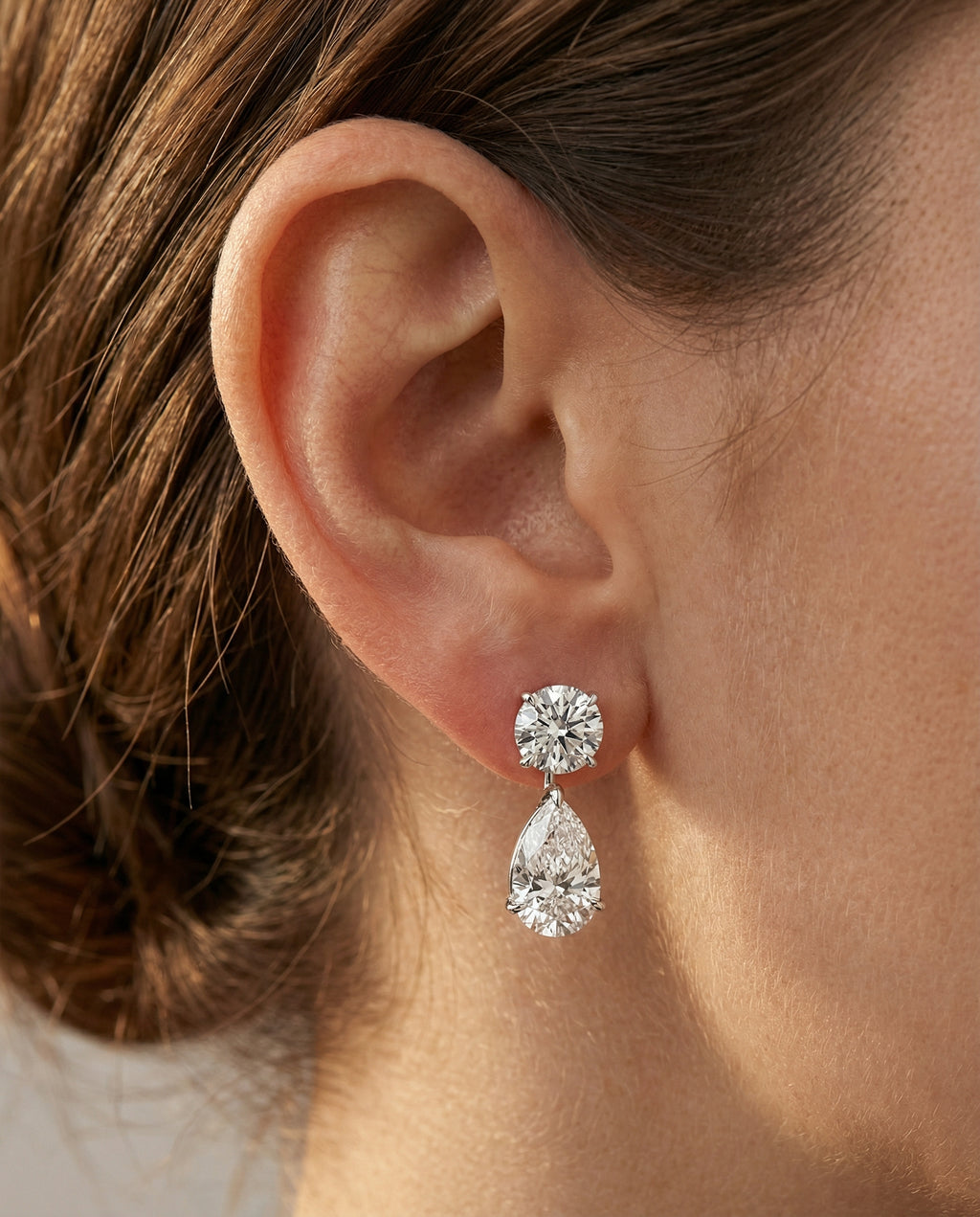 Ast Celestial Drop Earrings - White Gold