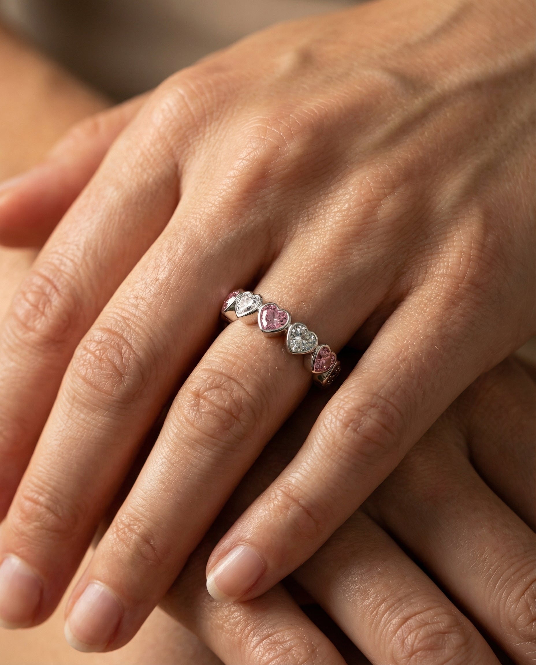 Rosa Heart Eternity Band - White Gold