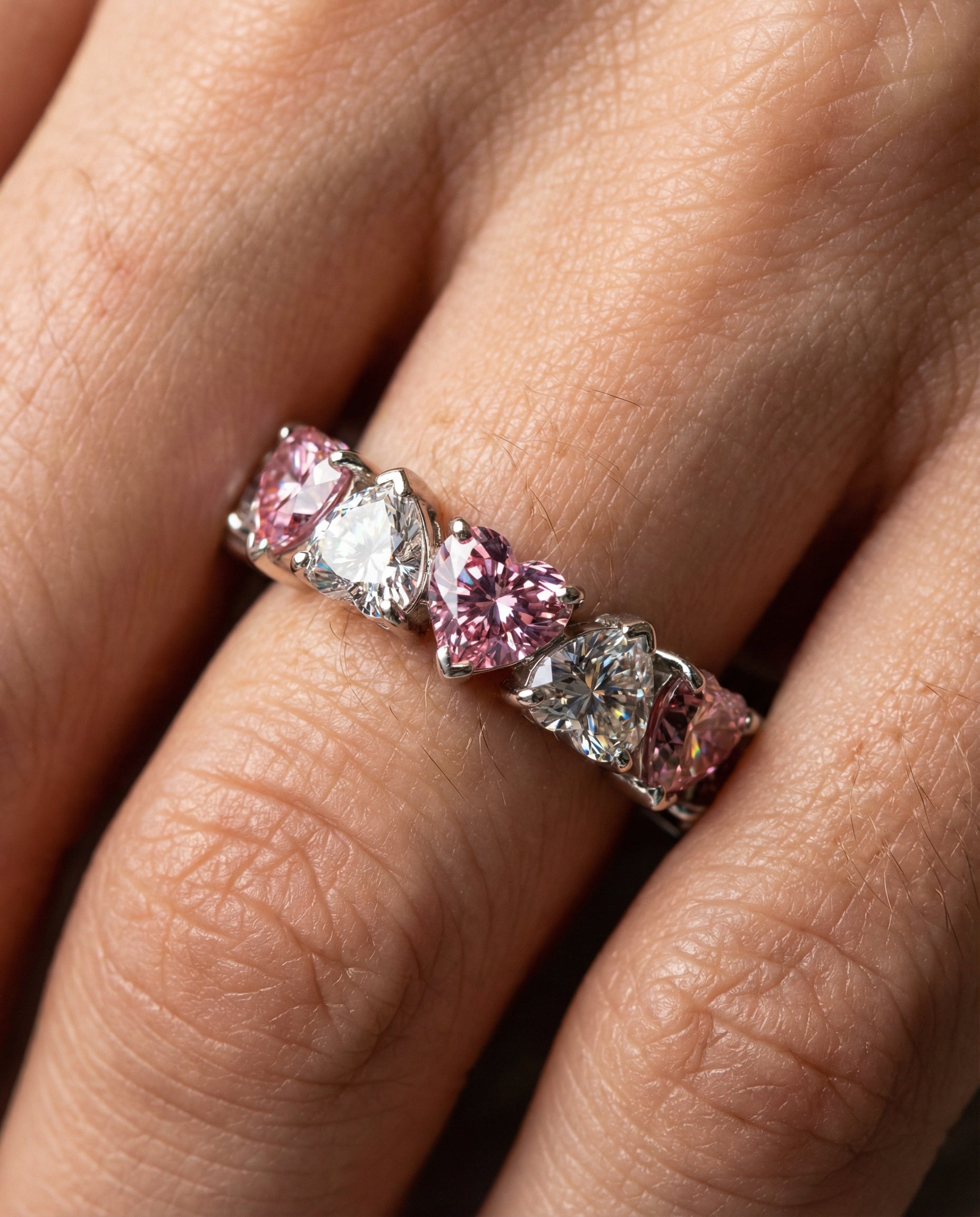 Rosa Heart Eternity Band - White Gold