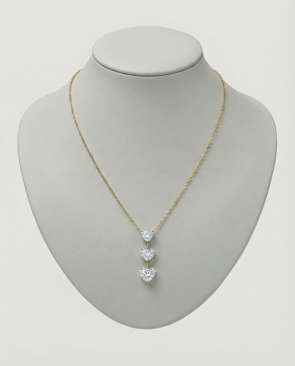 Ast Cascading Heart Pendant - Yellow Gold