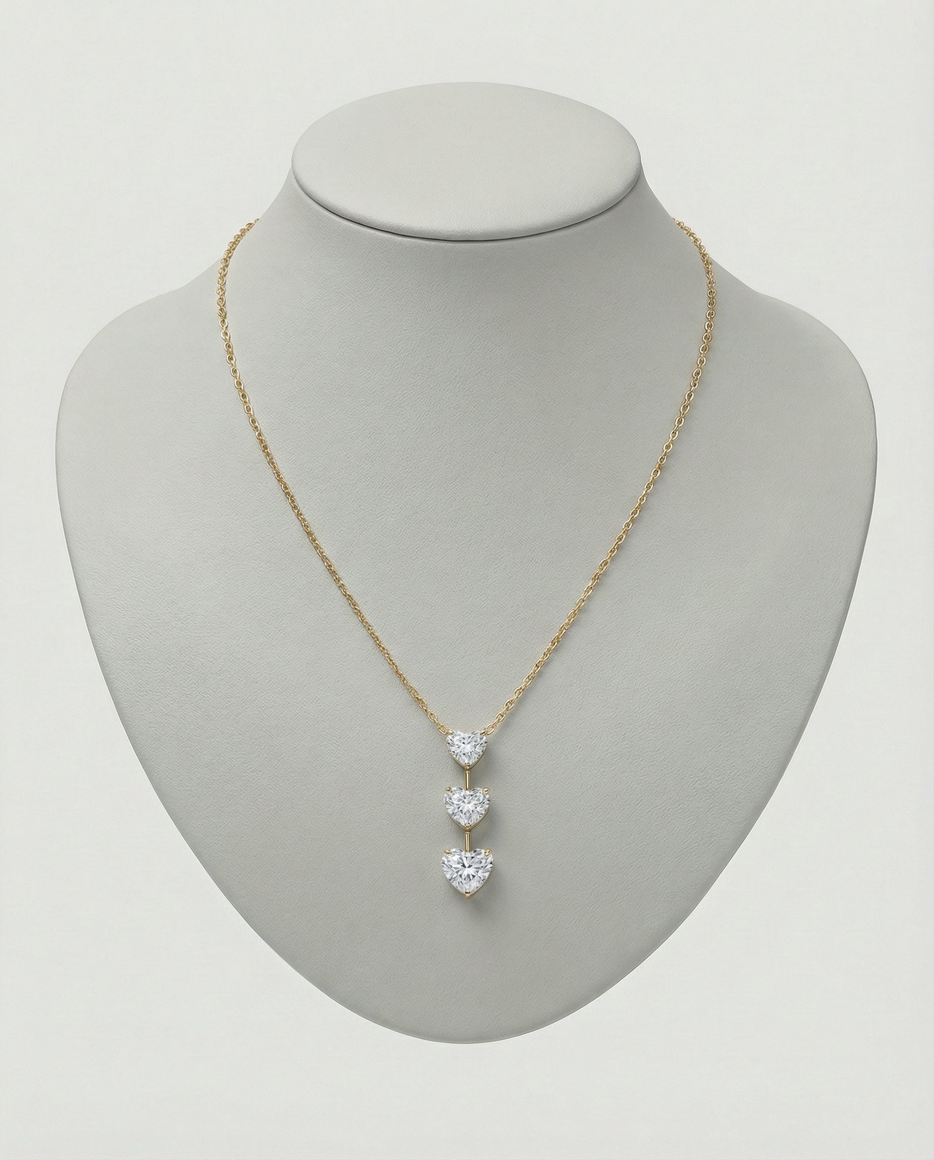 Ast Cascading Heart Pendant - Yellow Gold