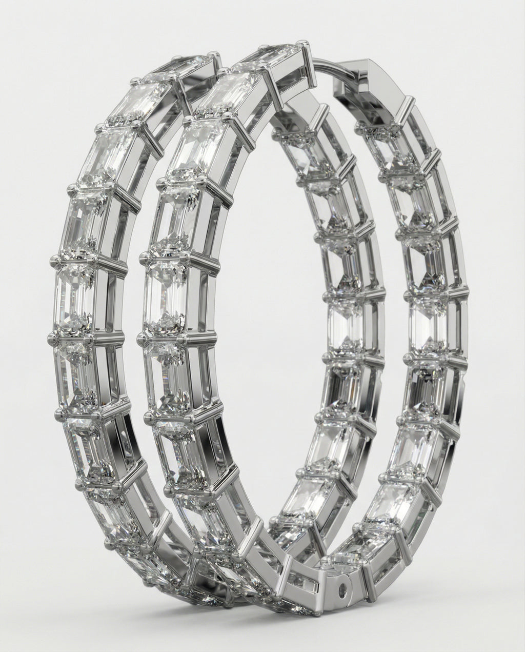 The Ast Ethereal Hoops - White Gold