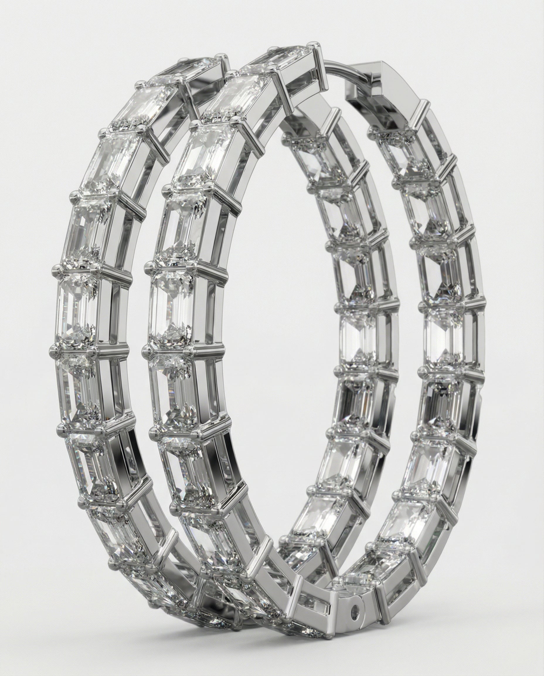 The Ast Ethereal Hoops - White Gold