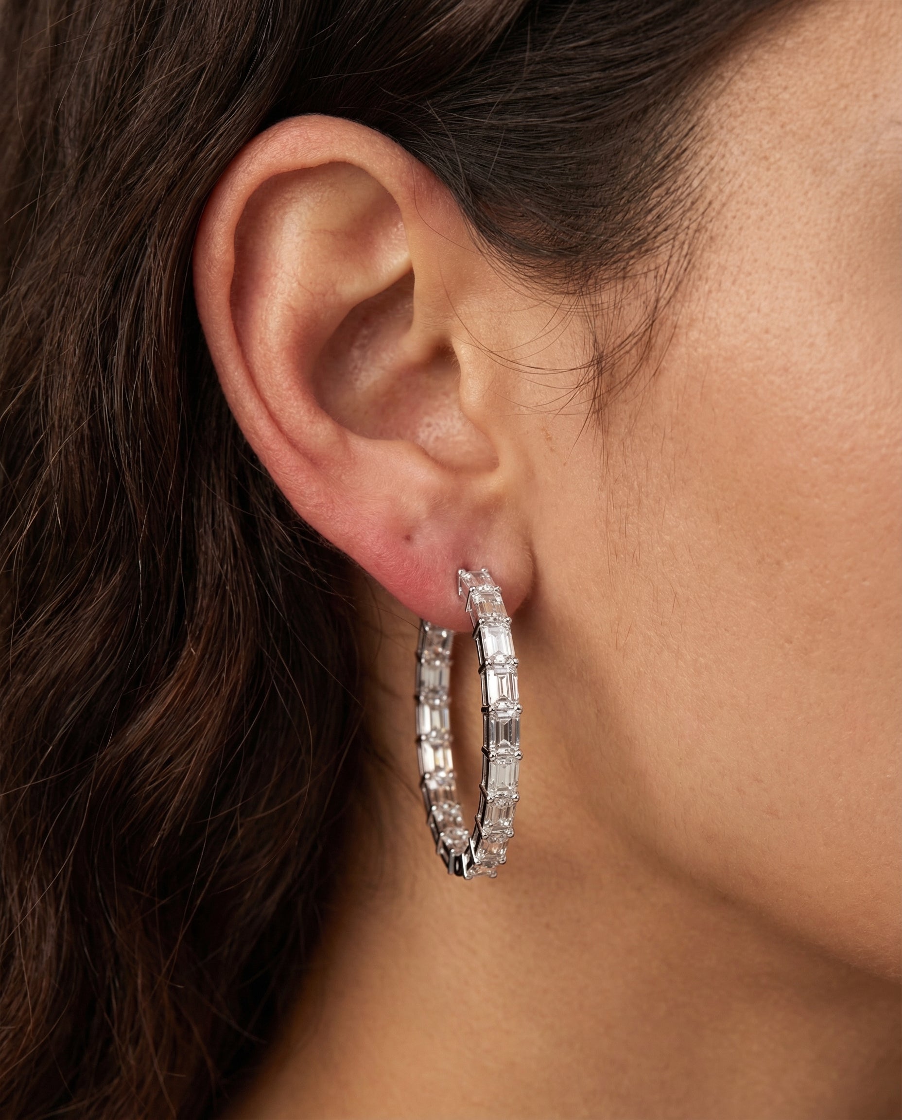 The Ast Ethereal Hoops - White Gold