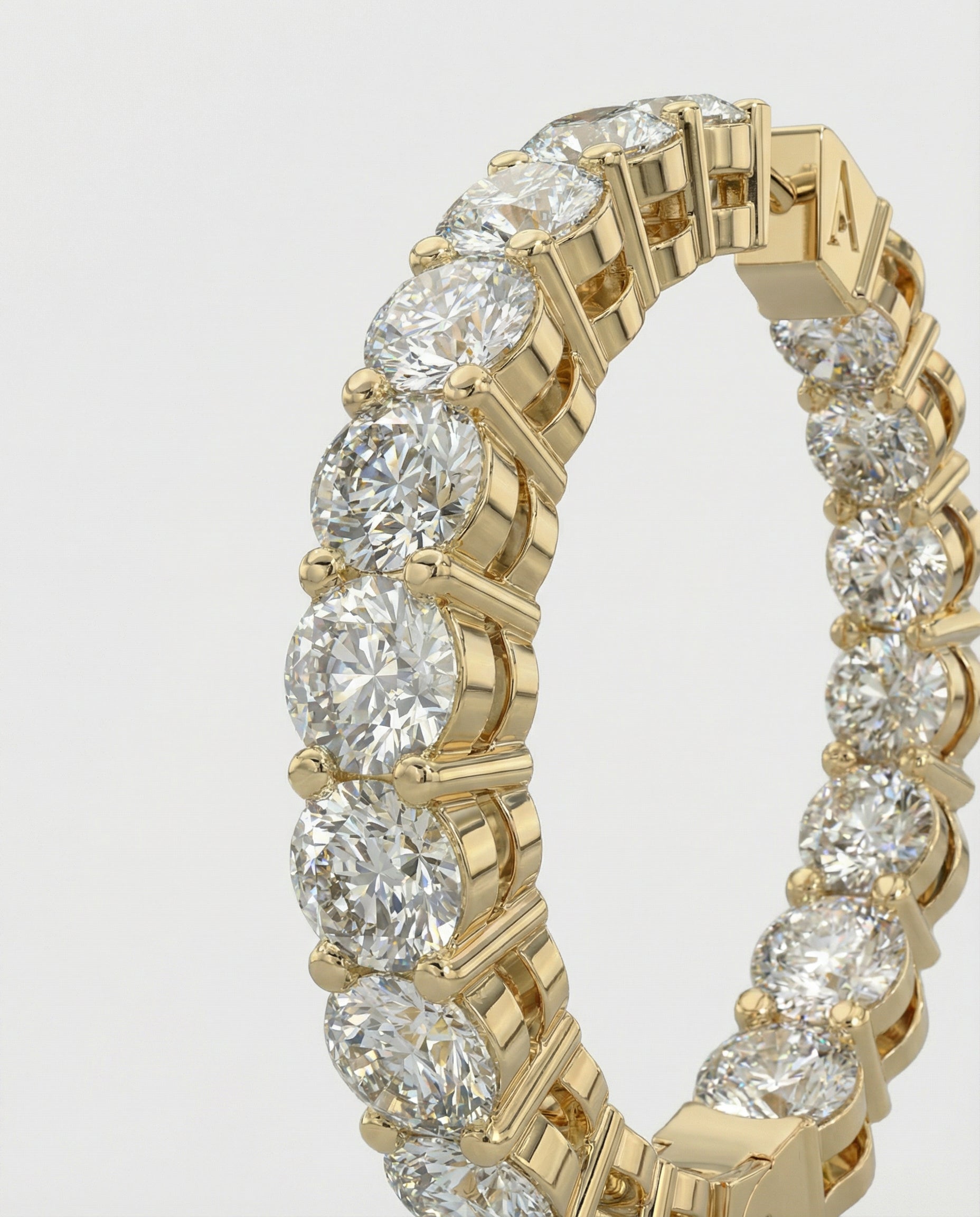 Ast Solstice Diamond Hoops - Yellow Gold