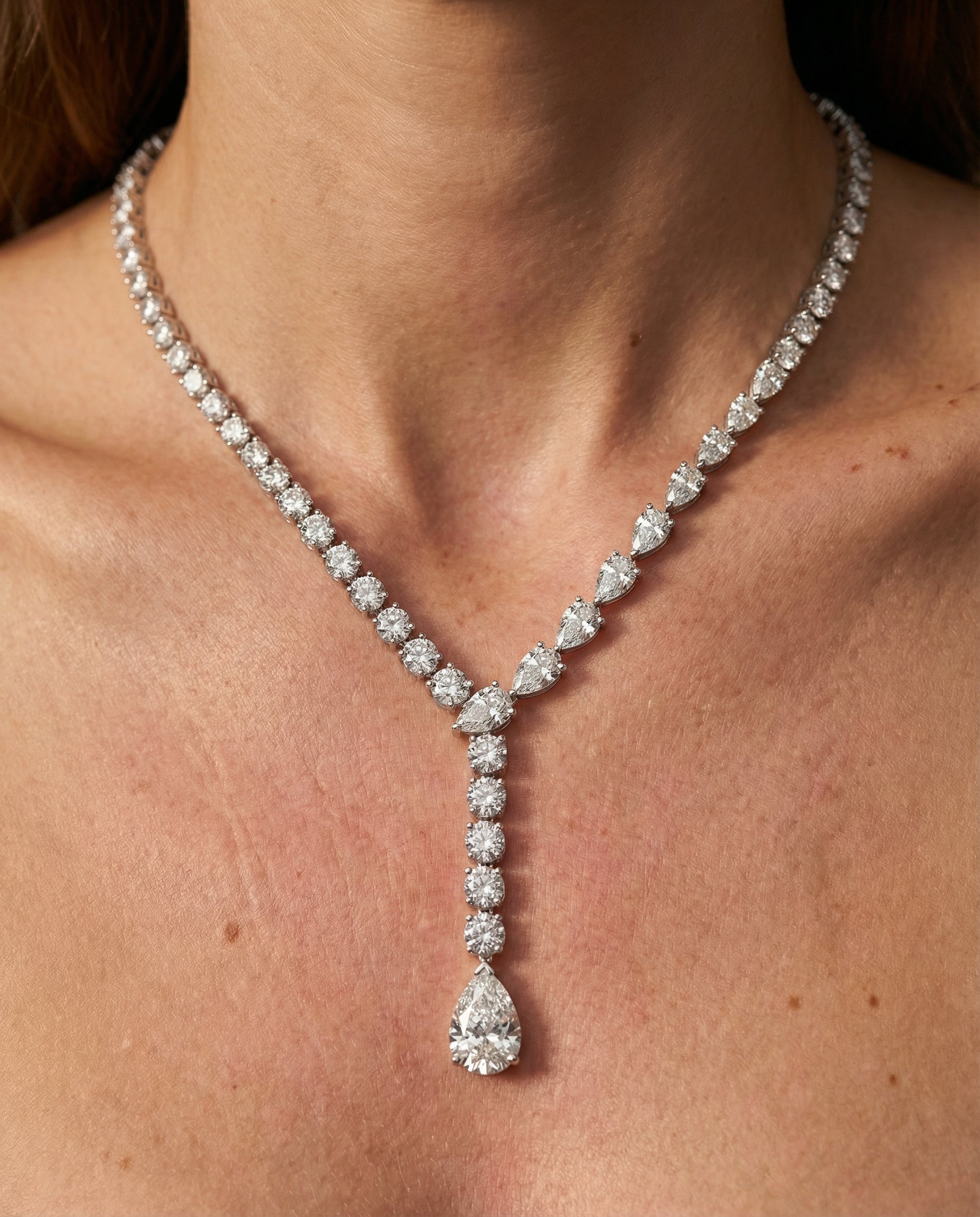 Ast Celestial Cascade Lariat - 2DOT4 Diamonds - White Gold