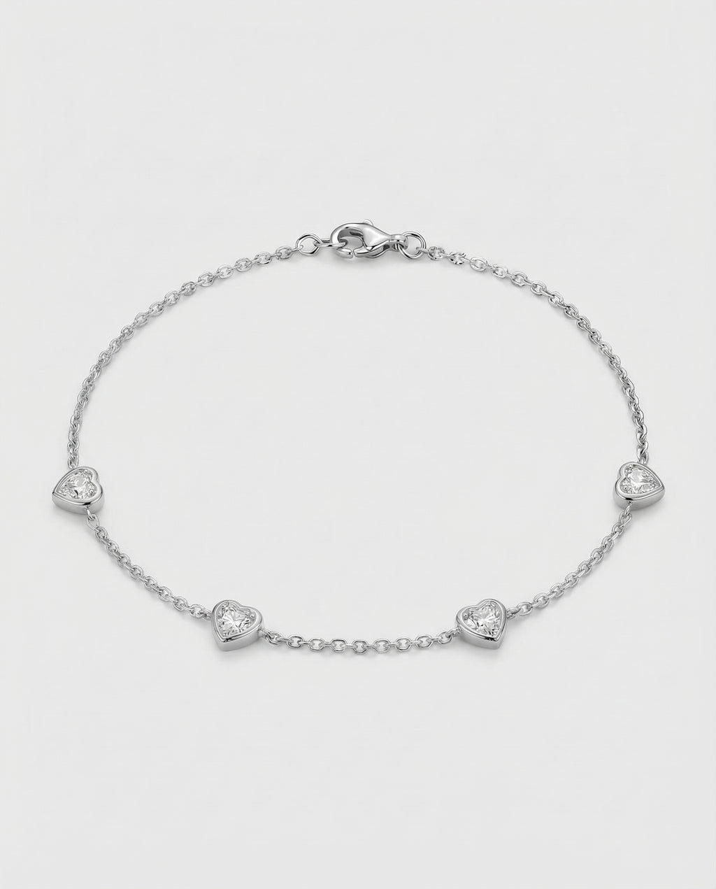 The Ast Ethereal Heart Bracelet - White Gold