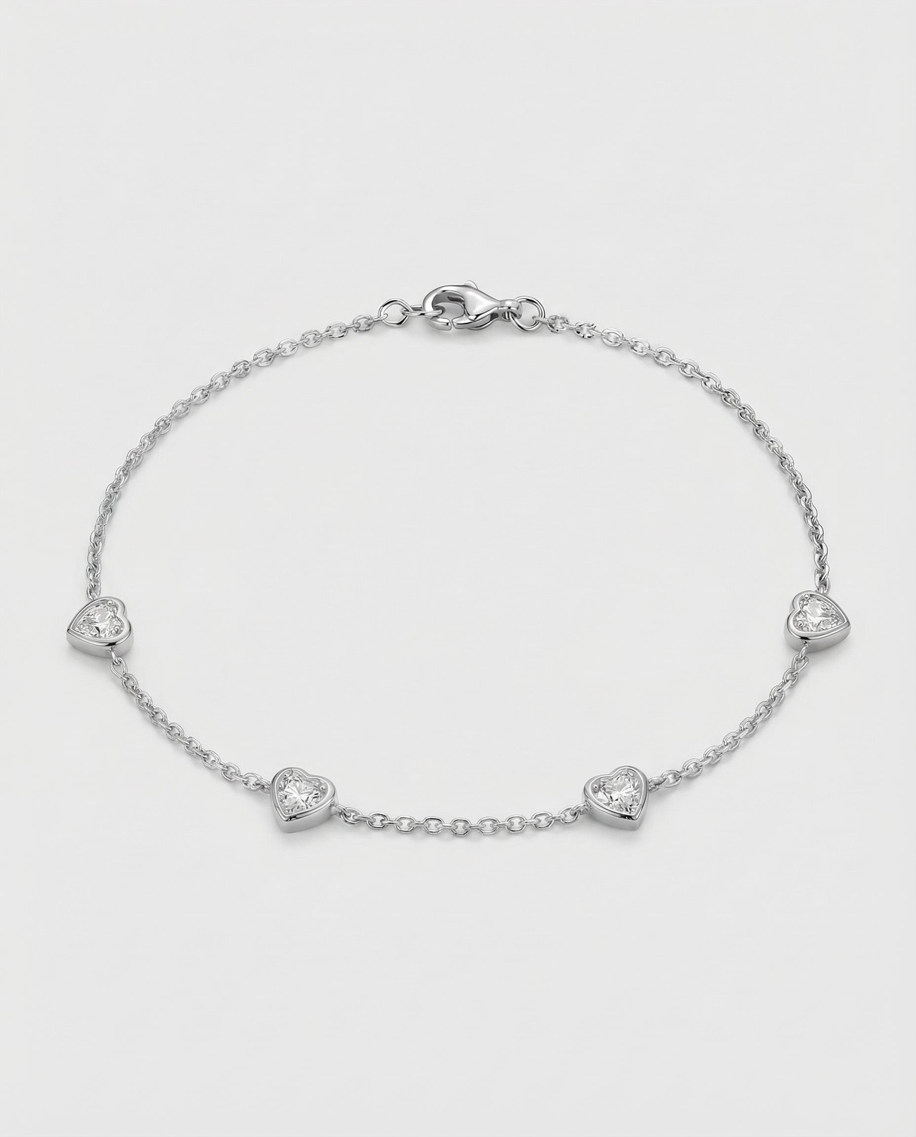 The Ast Ethereal Heart Bracelet - White Gold