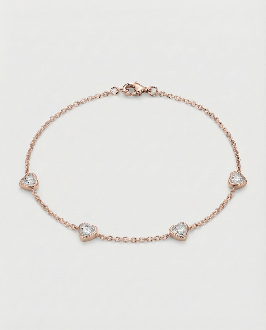 The Ast Ethereal Heart Bracelet - Rose Gold