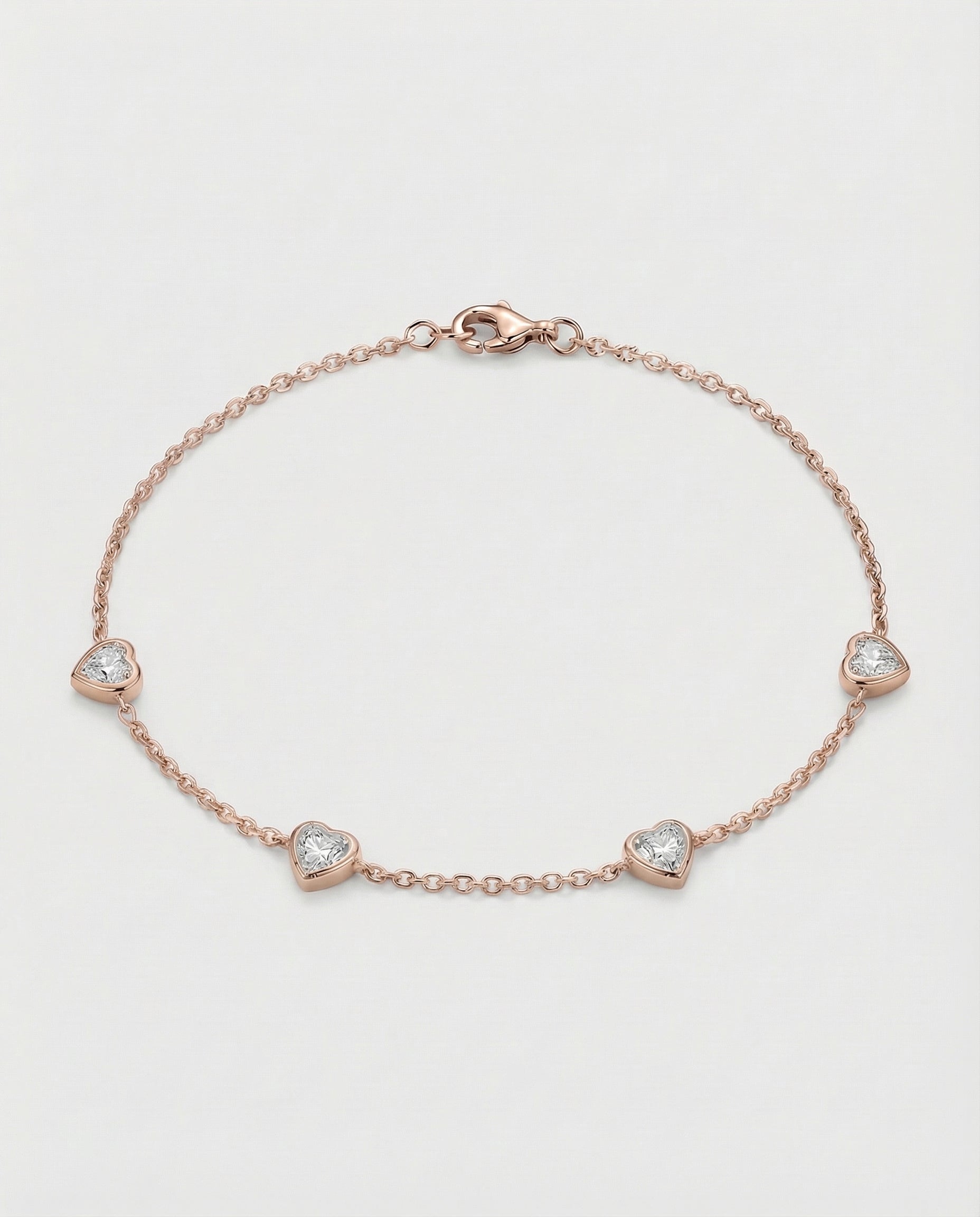 The Ast Ethereal Heart Bracelet - Rose Gold