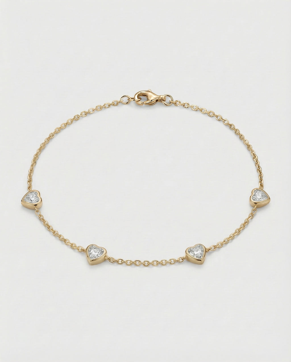 The Ast Ethereal Heart Bracelet - Yellow Gold