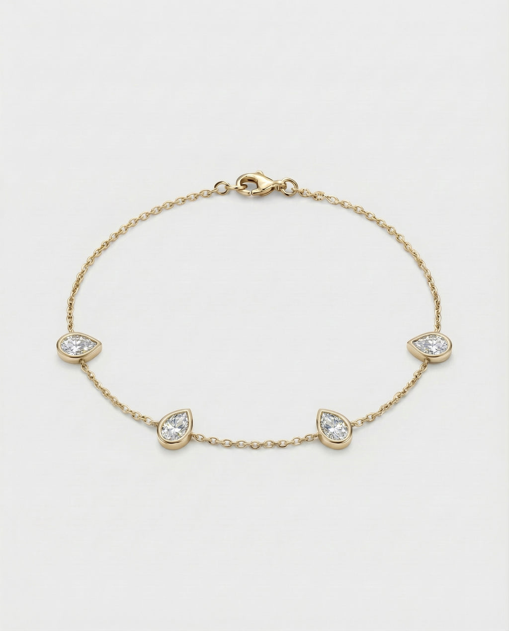 Ast Pear Bracelet - Yellow Gold
