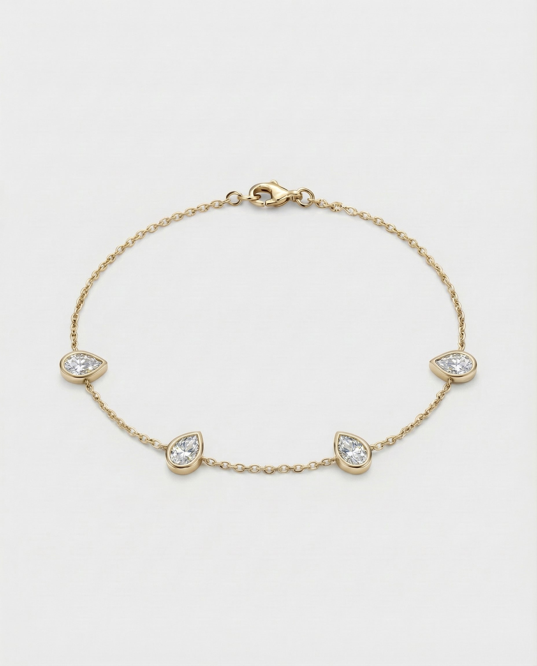Ast Pear Bracelet - Yellow Gold