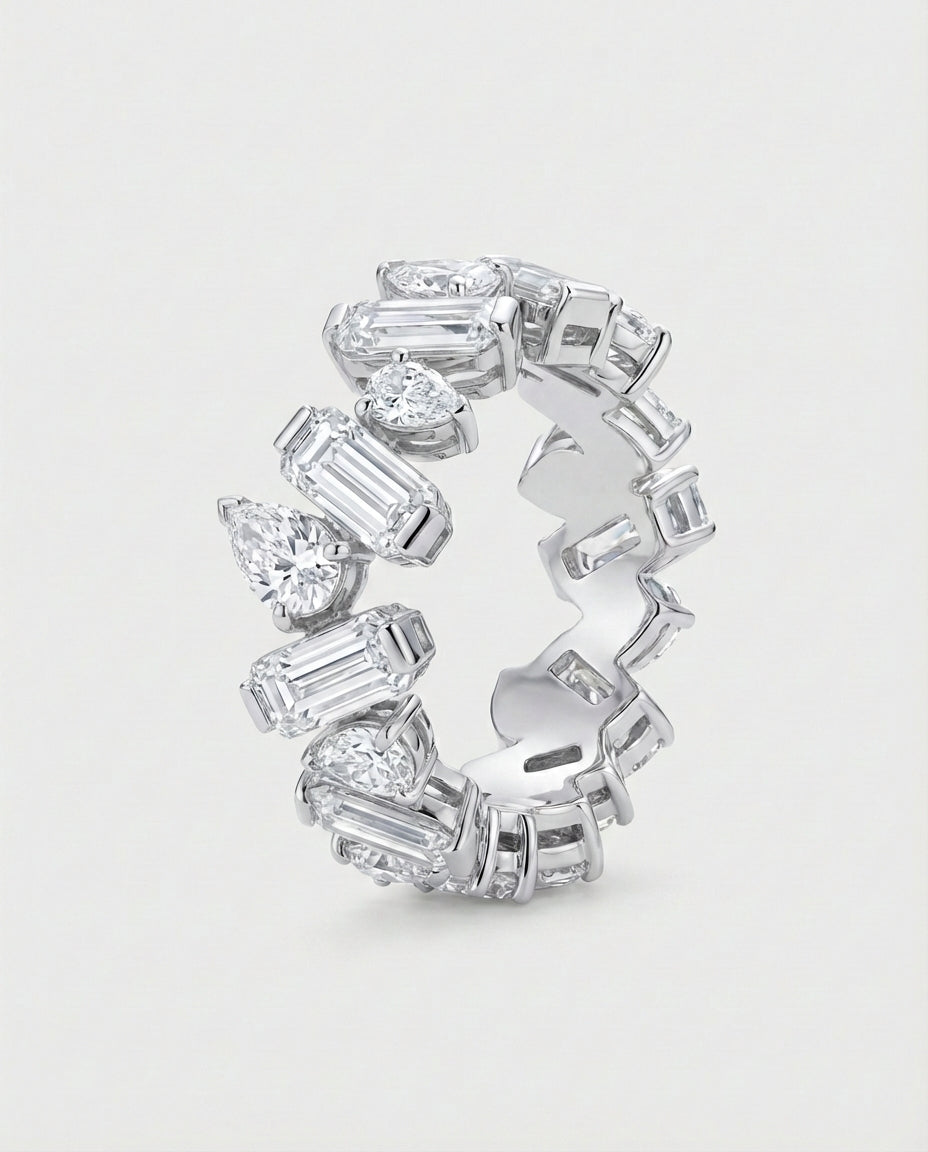 Ylana Lumina Asymmetric Band - White Gold