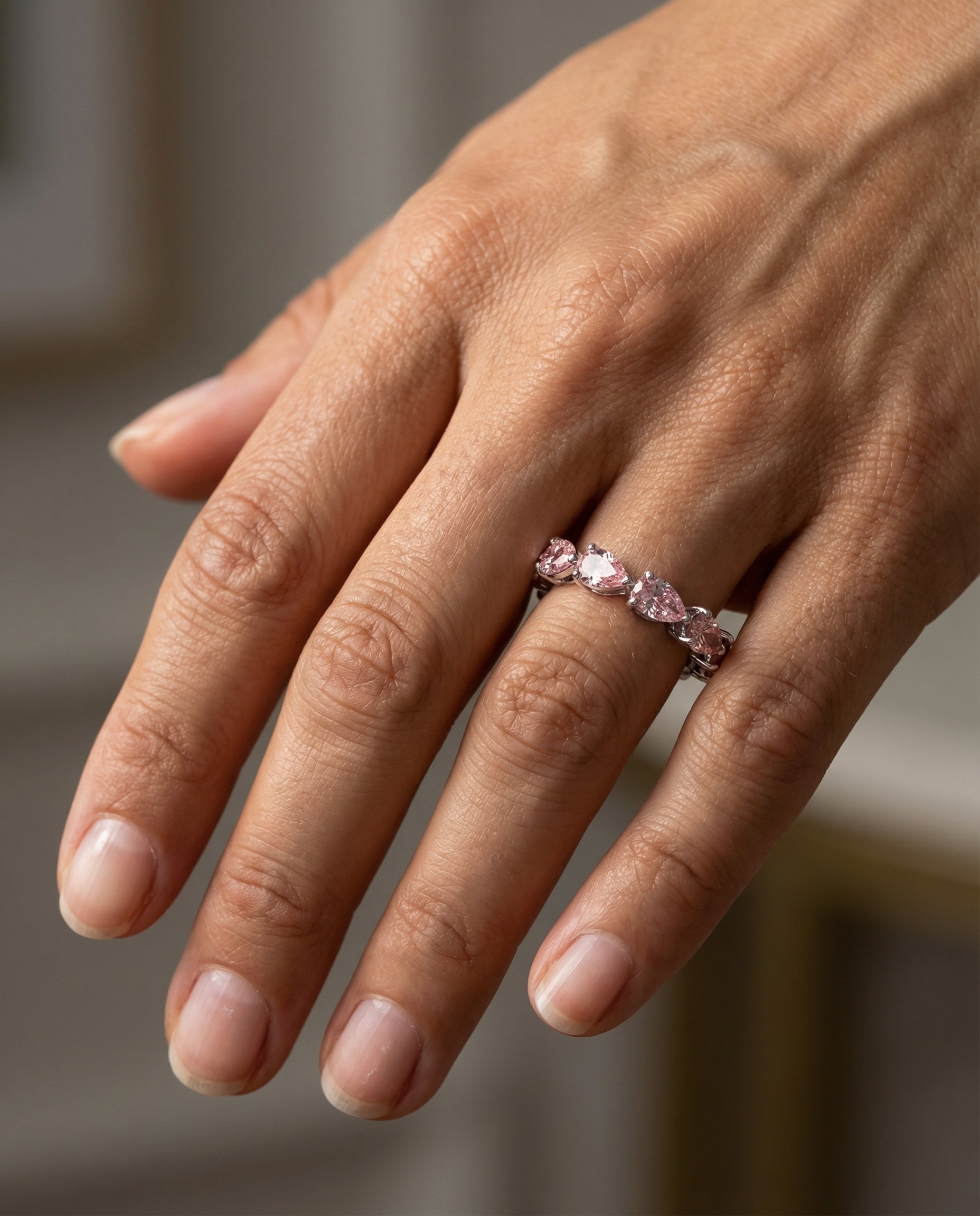 Rosé Reverie Ring - White Gold