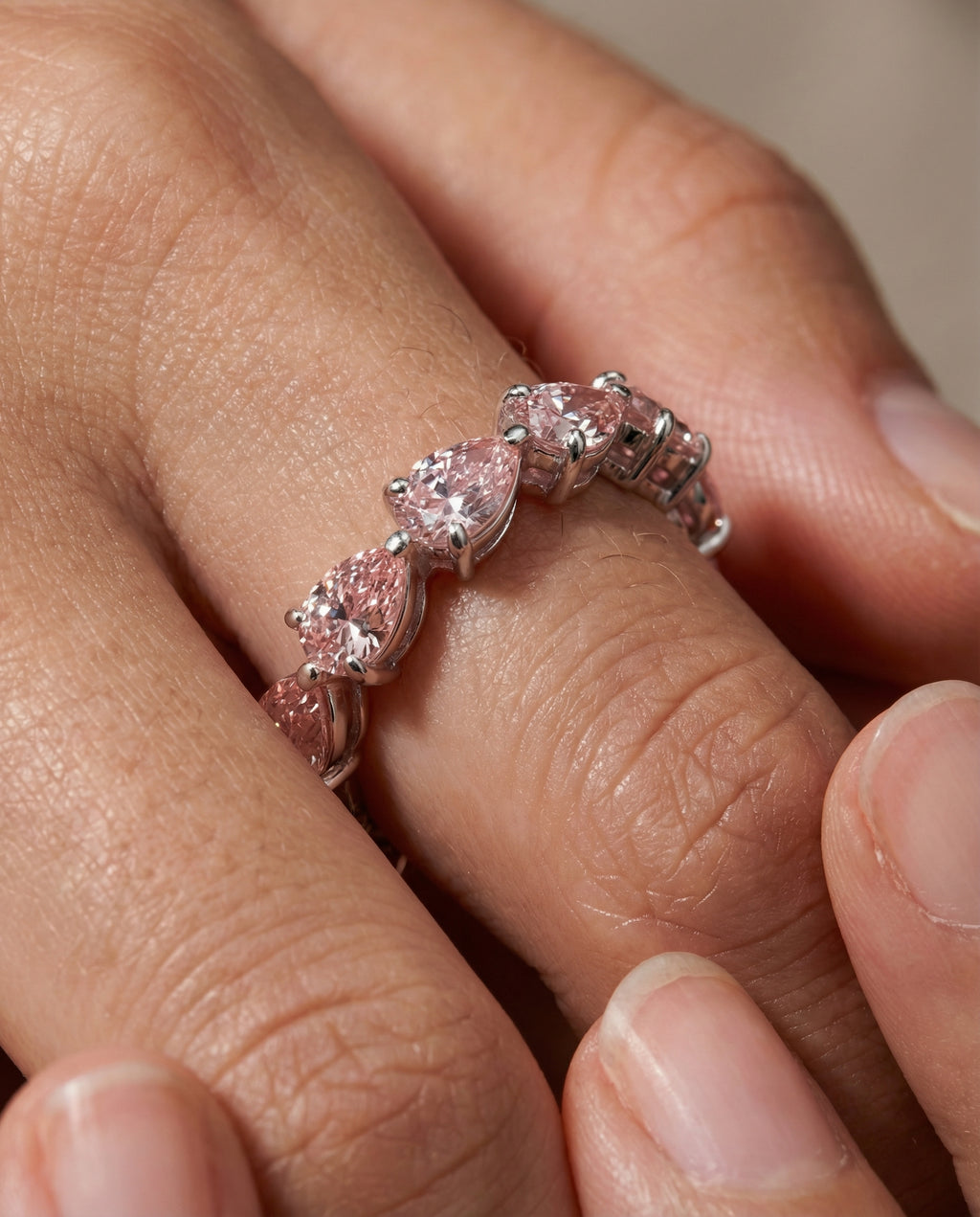 Rosé Reverie Ring - White Gold