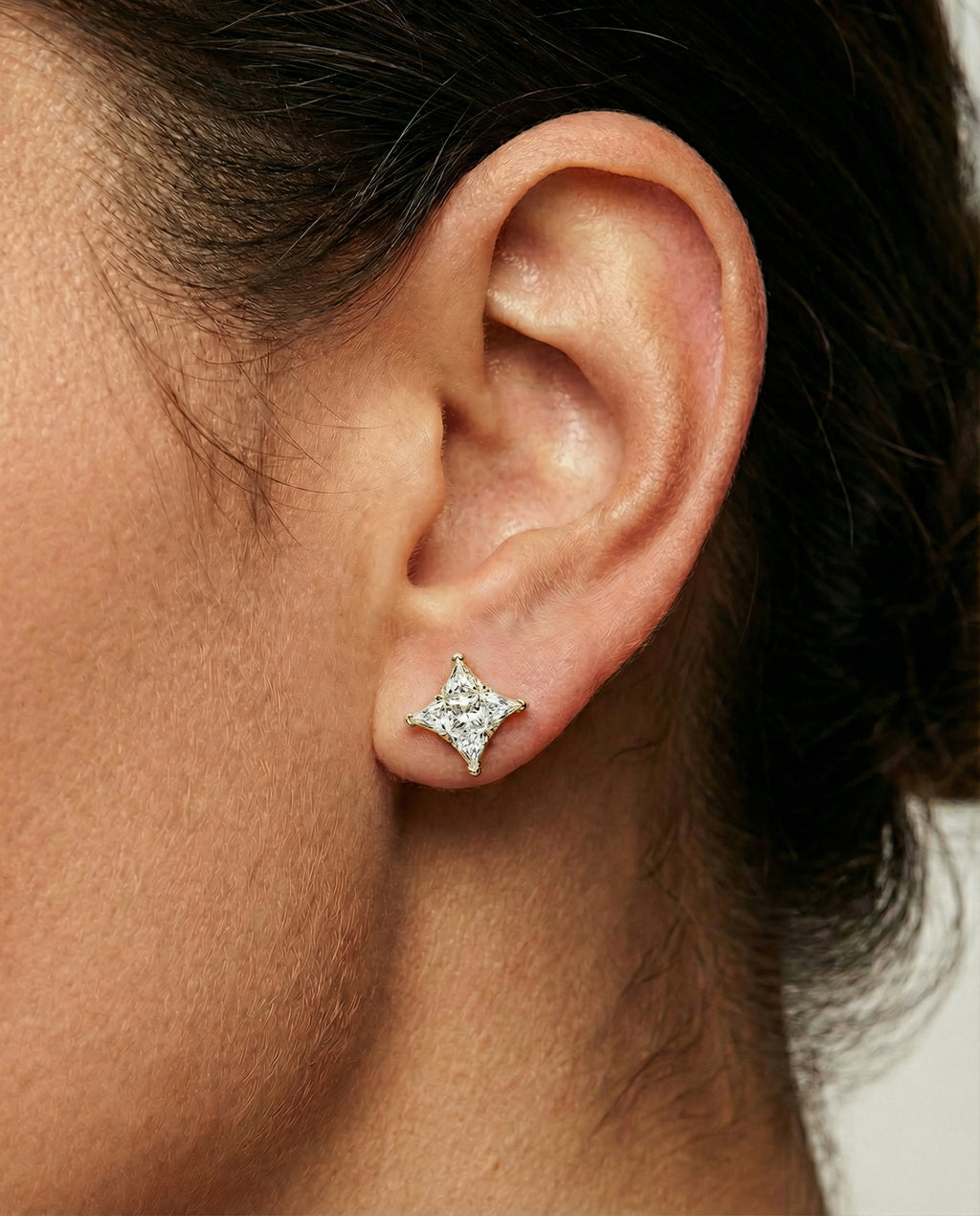 Astra Diamond Studs - Yellow Gold
