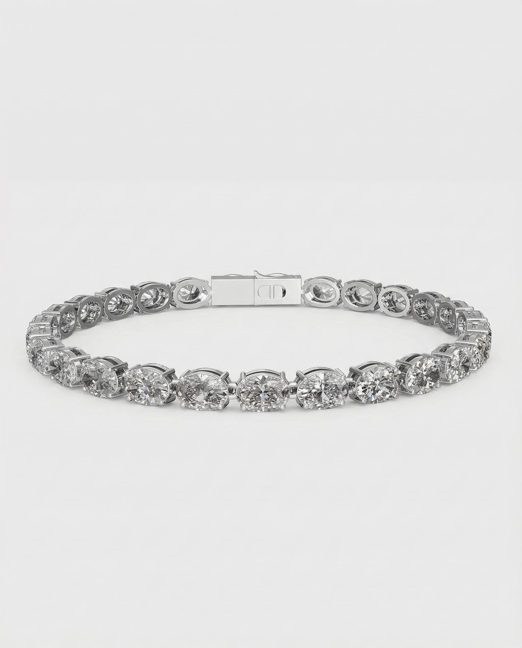 The Ast Horizon Oval Bracelet - White Gold