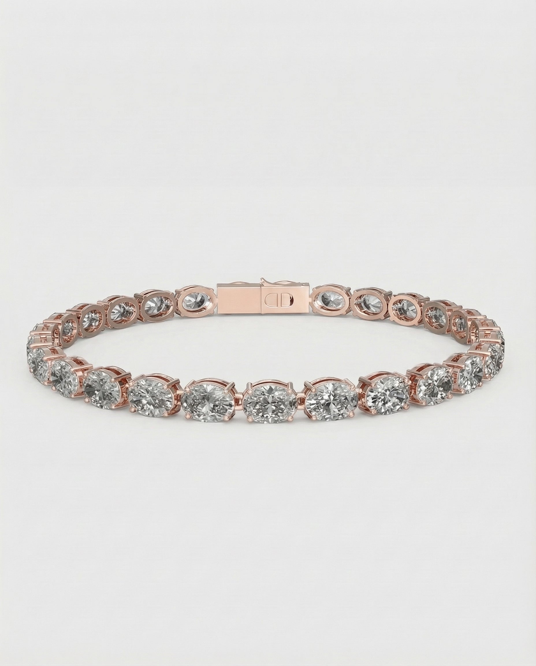 The Ast Horizon Oval Bracelet - Rose Gold
