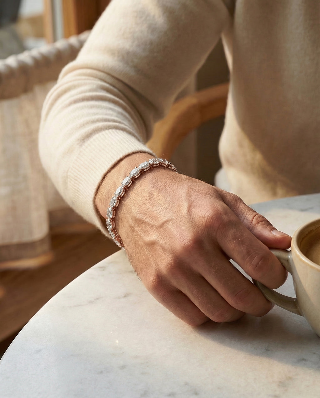 The Ast Horizon Oval Bracelet - Rose Gold