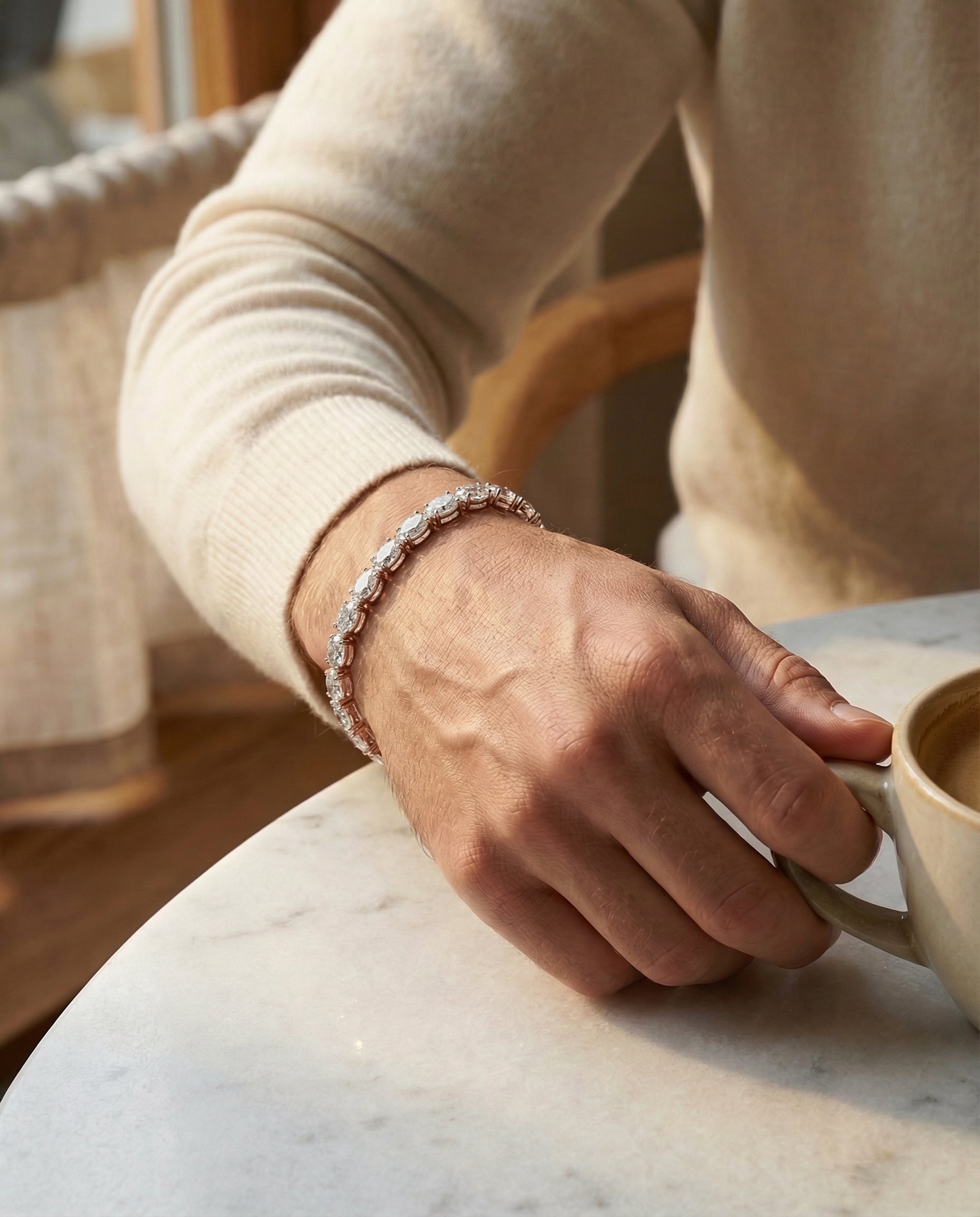 The Ast Horizon Oval Bracelet - Rose Gold
