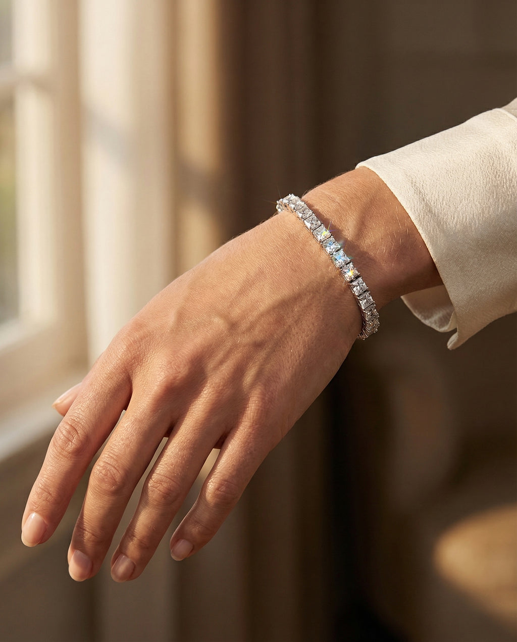 The Ast Radiance Tennis Bracelet - 2DOT4 Diamonds - White Gold