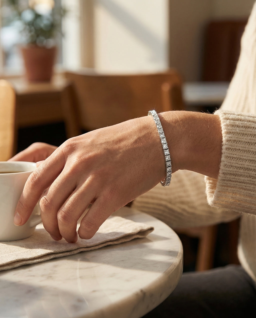 The Ast Radiance Tennis Bracelet - 2DOT4 Diamonds - White Gold