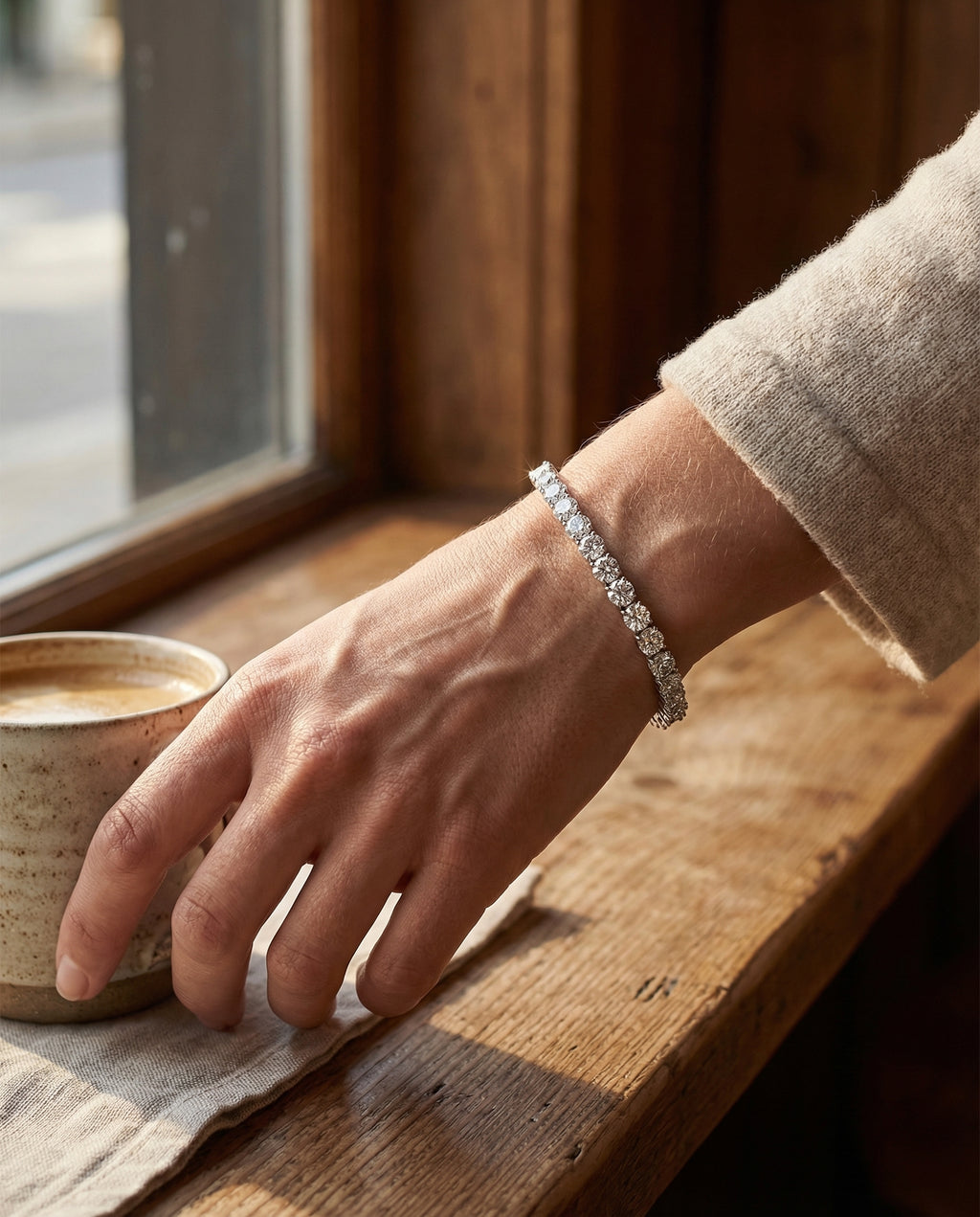 Ast Lumina Tennis Bracelet - White Gold
