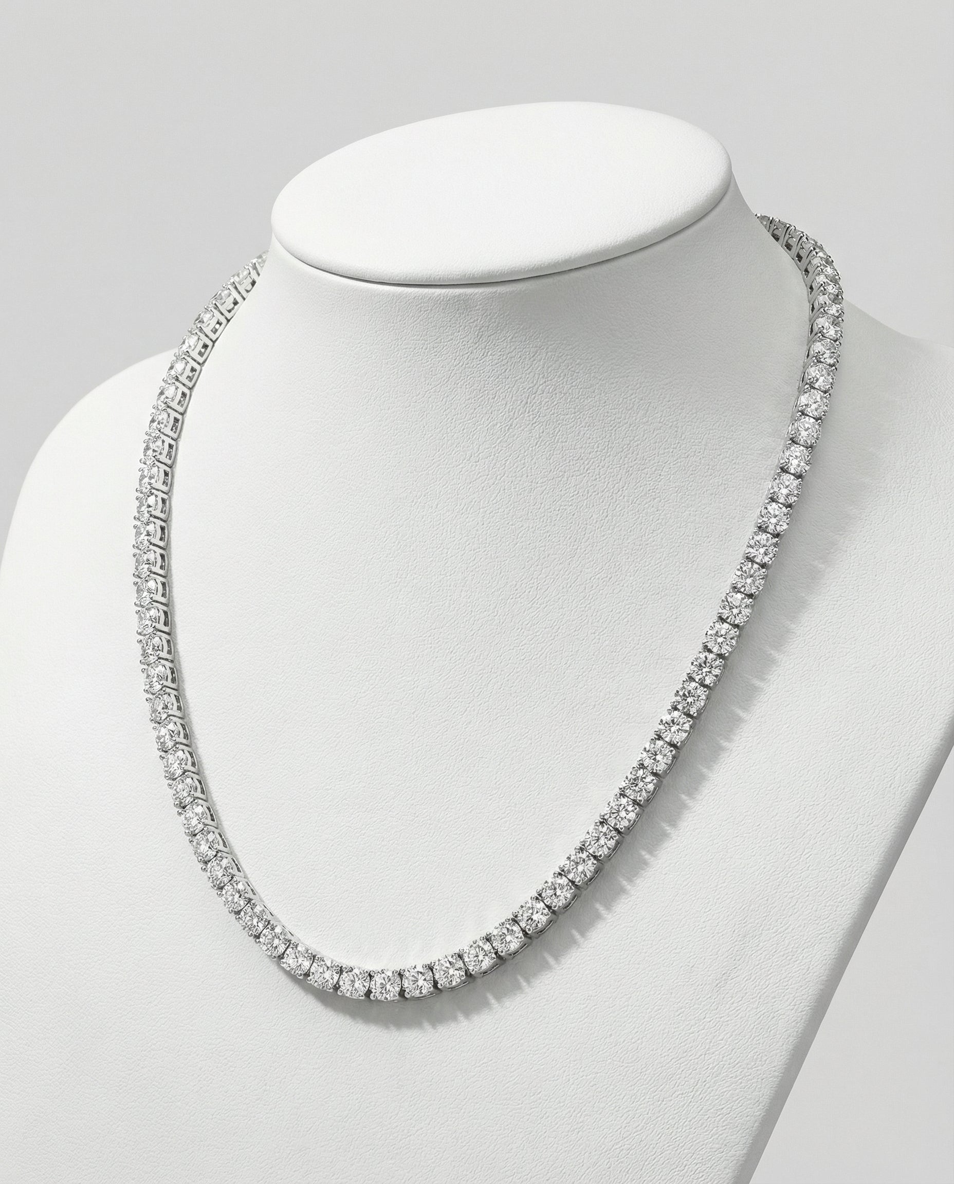 Ast Lumina Tennis Necklace - White Gold