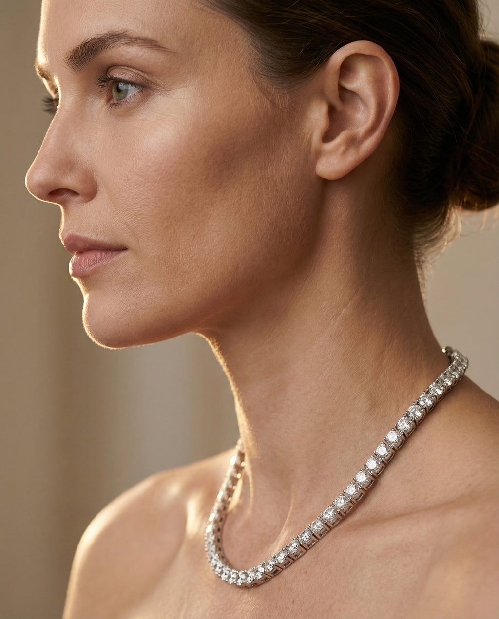 Ast Lumina Tennis Necklace - White Gold