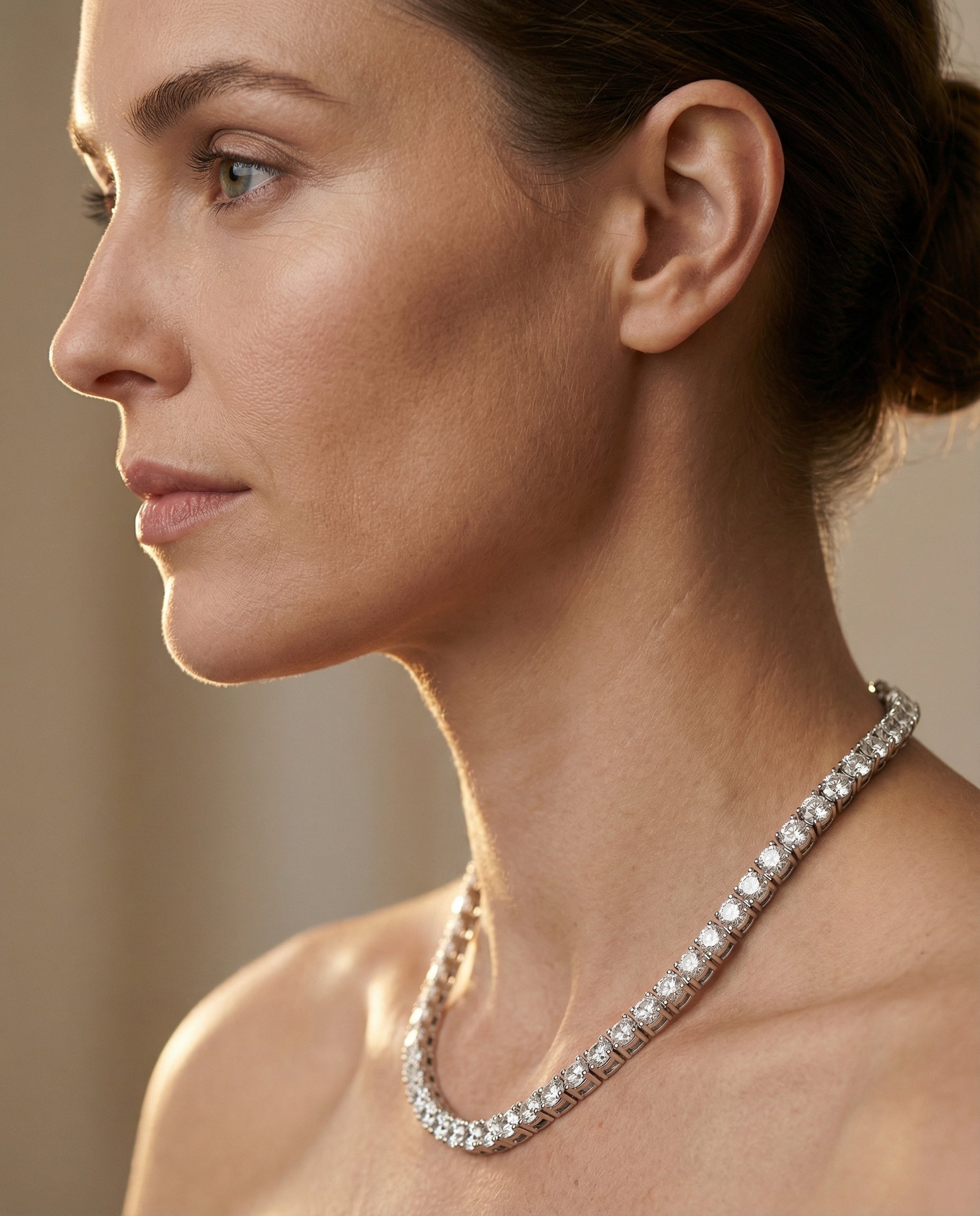 Ast Lumina Tennis Necklace - White Gold