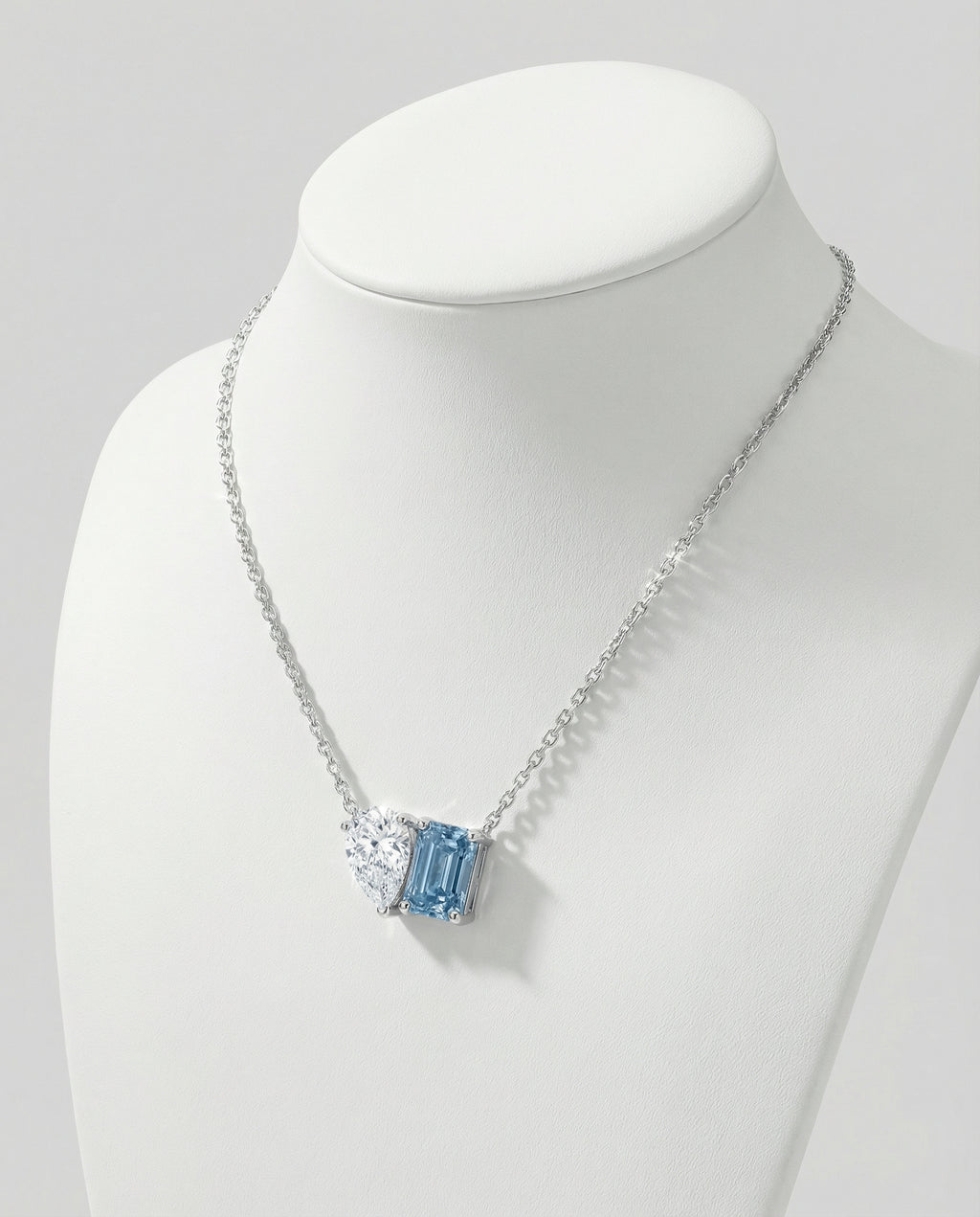 Oceanic Embrace Pendant - White Gold