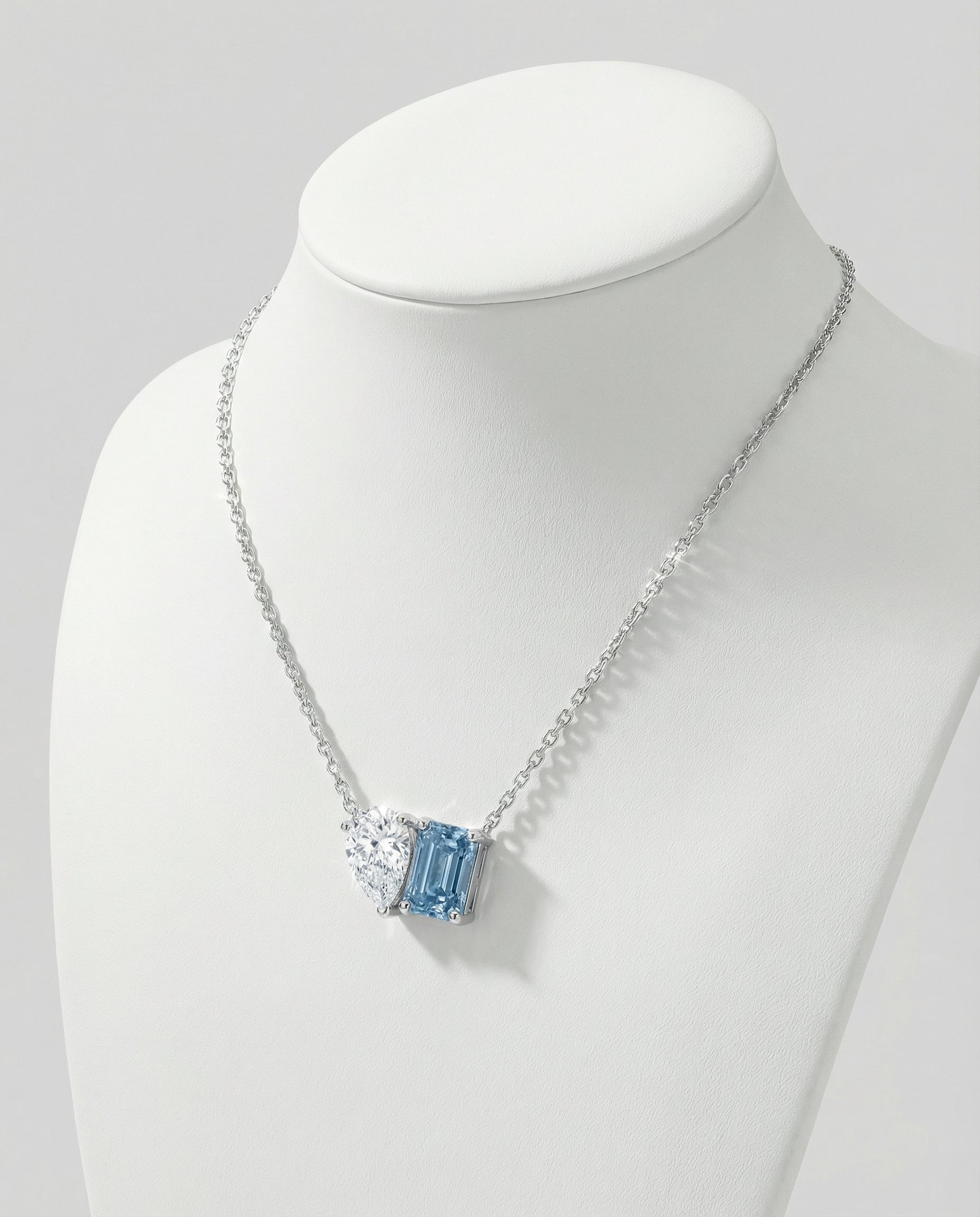 Oceanic Embrace Pendant - White Gold